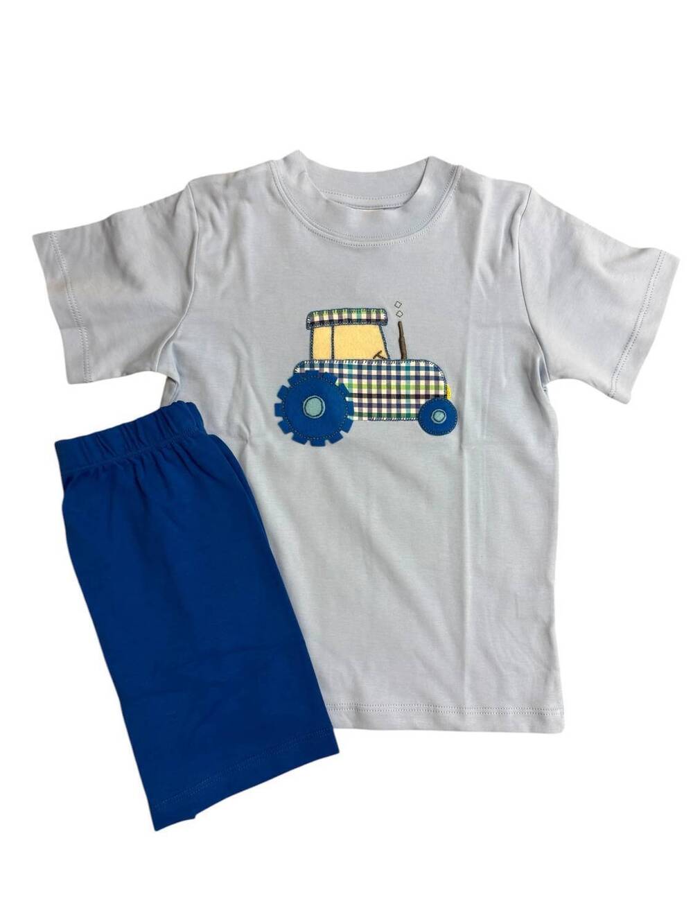 NEW SQUIGGLES boy's short set in tractor
